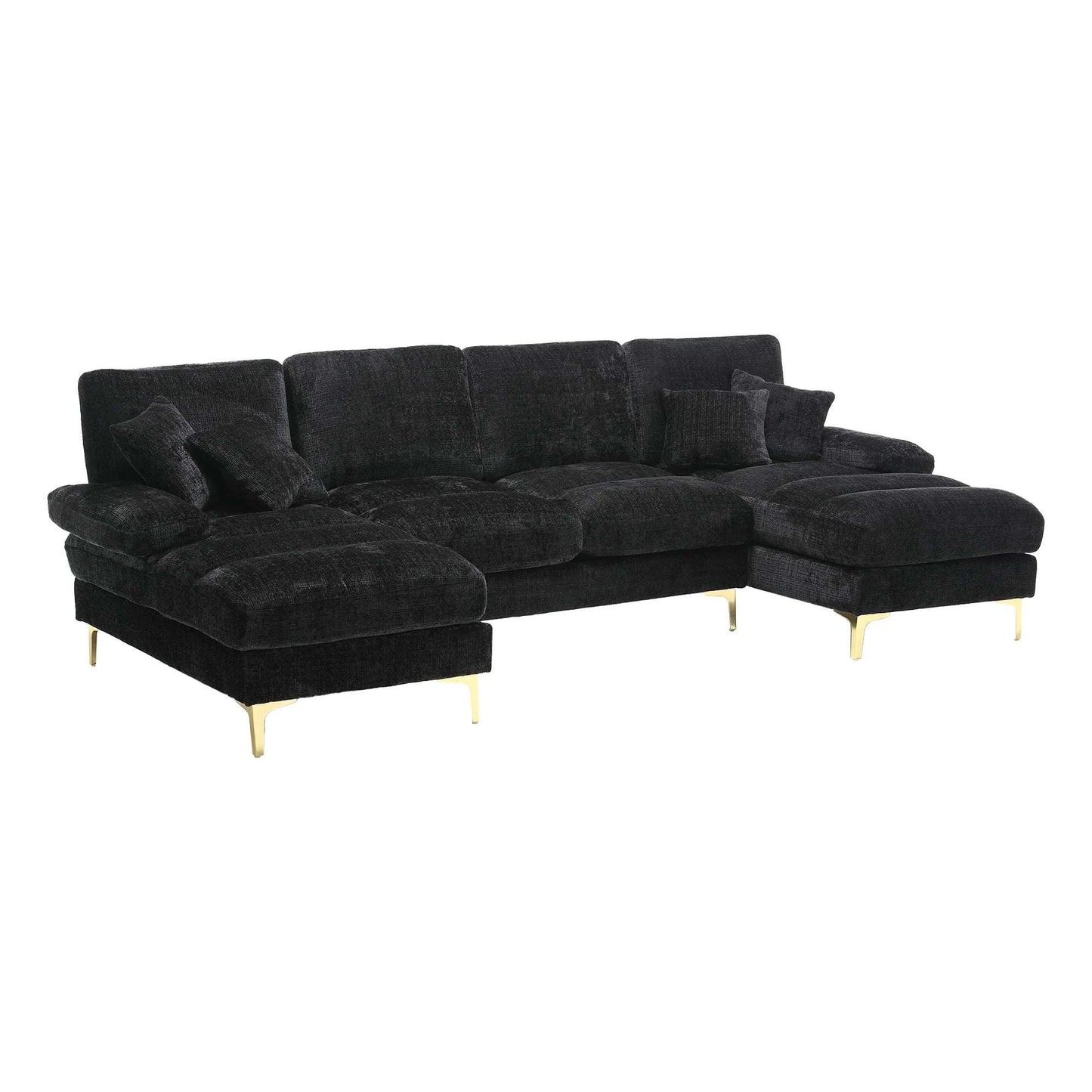 Grand Canapé U Chenille Moderne - Salon XXL avec 2 Méridienne Tissu Premium Cheminée A5027555b87e548c8ac35d38078838a5fd