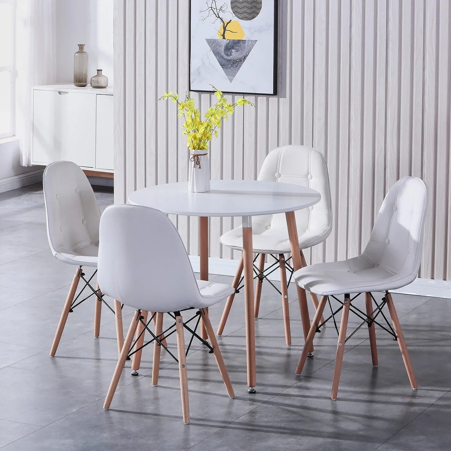 Chaises de Salle à Manger en Cuir - Design Moderne, Ergonomique et Robuste Ensemble de 4 H57718125d39846388ef17ca8142a87171