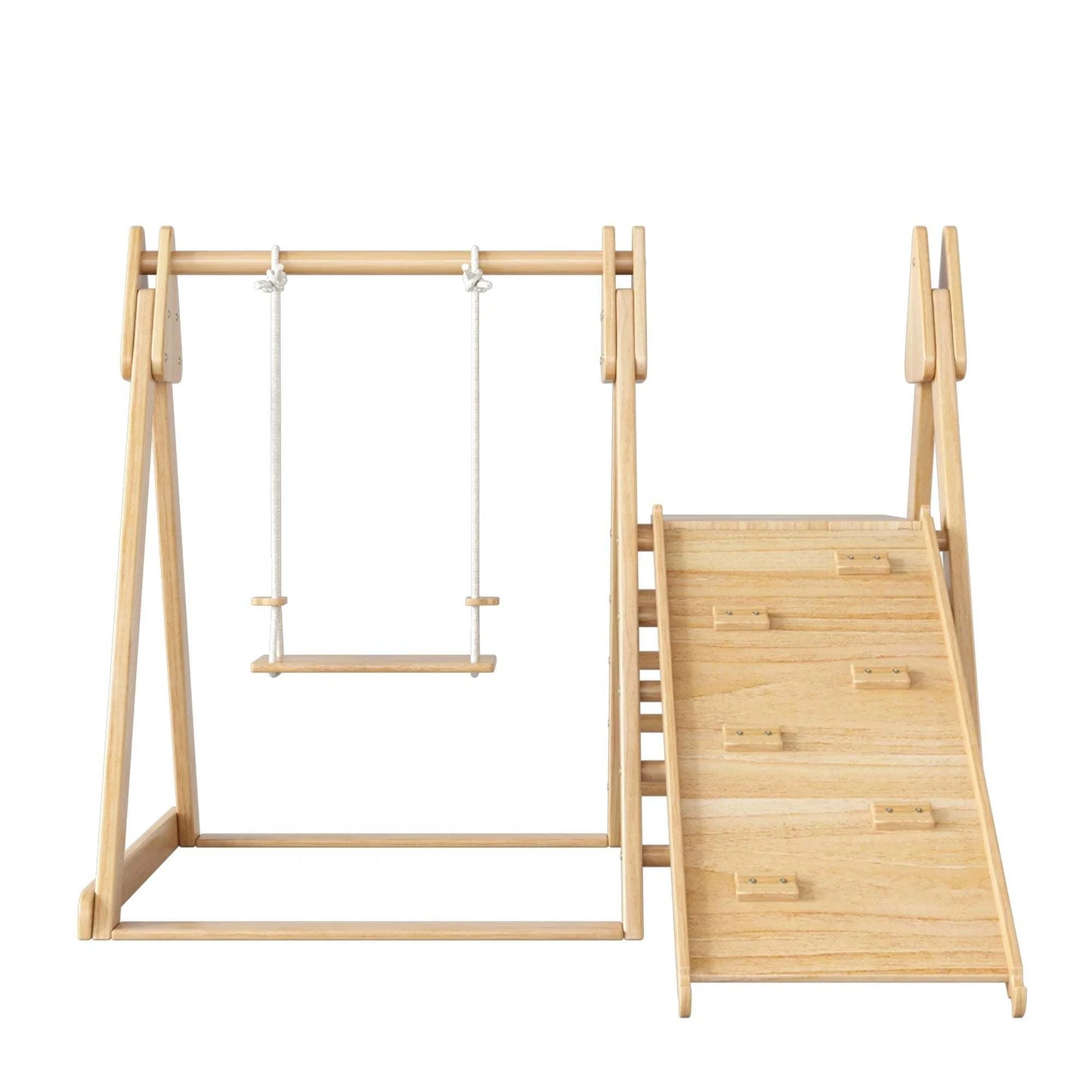 Aire de Jeux Enfant Bois 3-en-1 - Toboggan Balançoire Échelle Intérieur Sécurisé S02c95d34c1ce43fca9b46da47a681c1eM