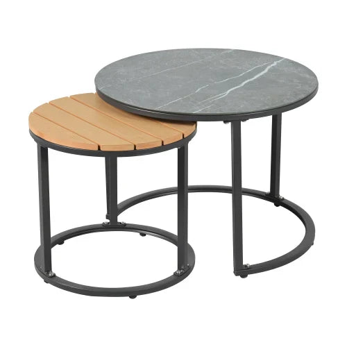 Salon de Jardin Gris - Canapés + Tables Basses Acier Galvanisé S0f1293267f1145c59882fde9ab8d51b02