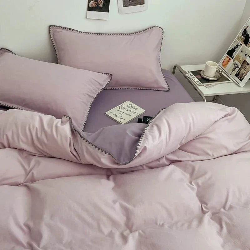 Luxury 3 Piece Duvet Cover Set - Premium Stitched Triangle Set