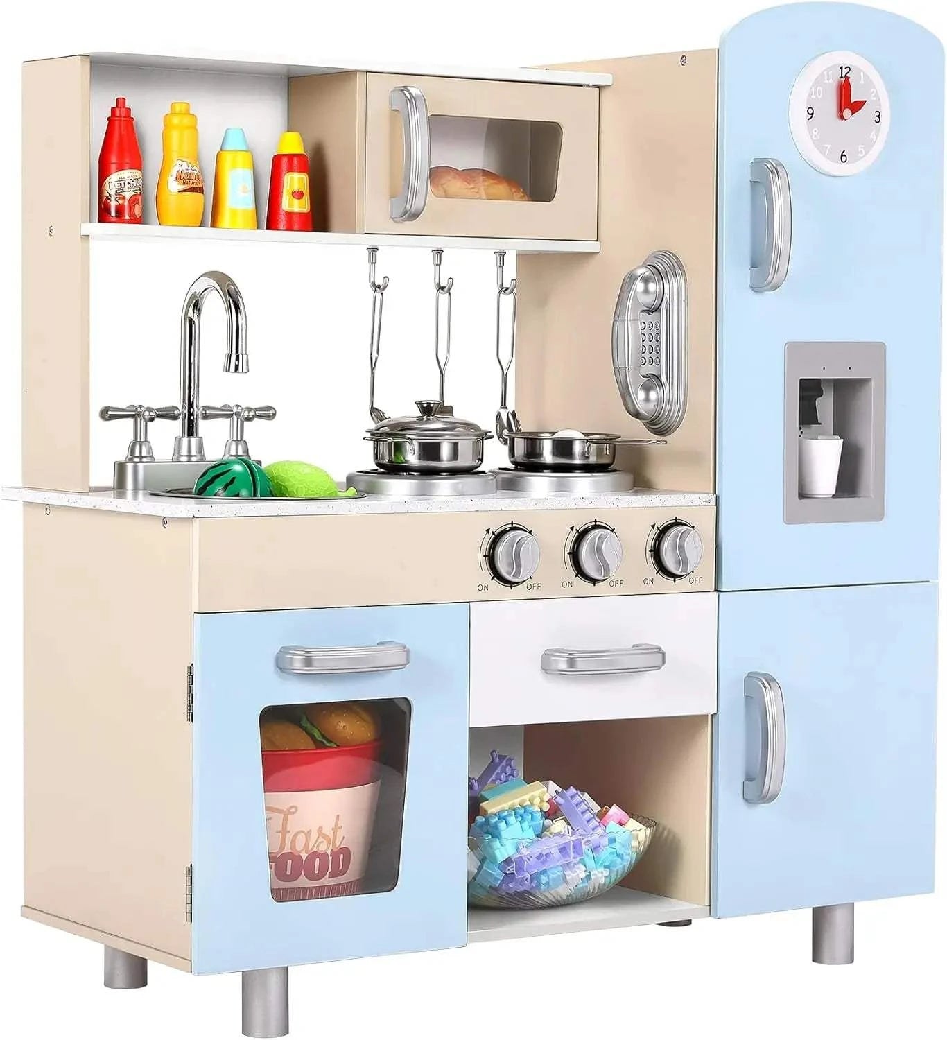 Cuisine Enfant Bois Complète - Dinette Jouet avec Placards pour Tout-Petits S1bb8ecbd29ff408a924322ba191ceee0y