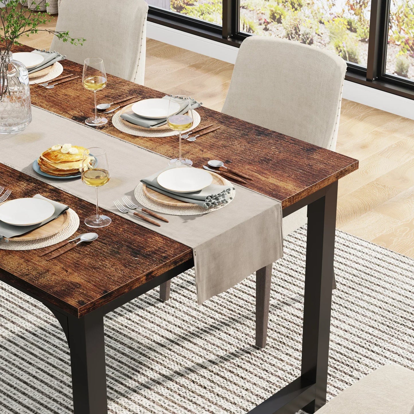 Table à manger en bois massif 63"x31.5" S1c0e19ea9a1a4eda844959058383762eP
