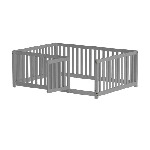 Cadre de Lit en Bois - Gris ou blanc - 140x200/90x20