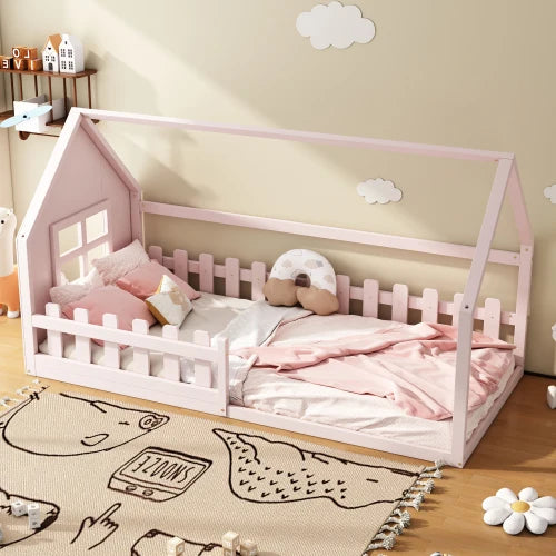 Lit cabane rose Enfant design maison