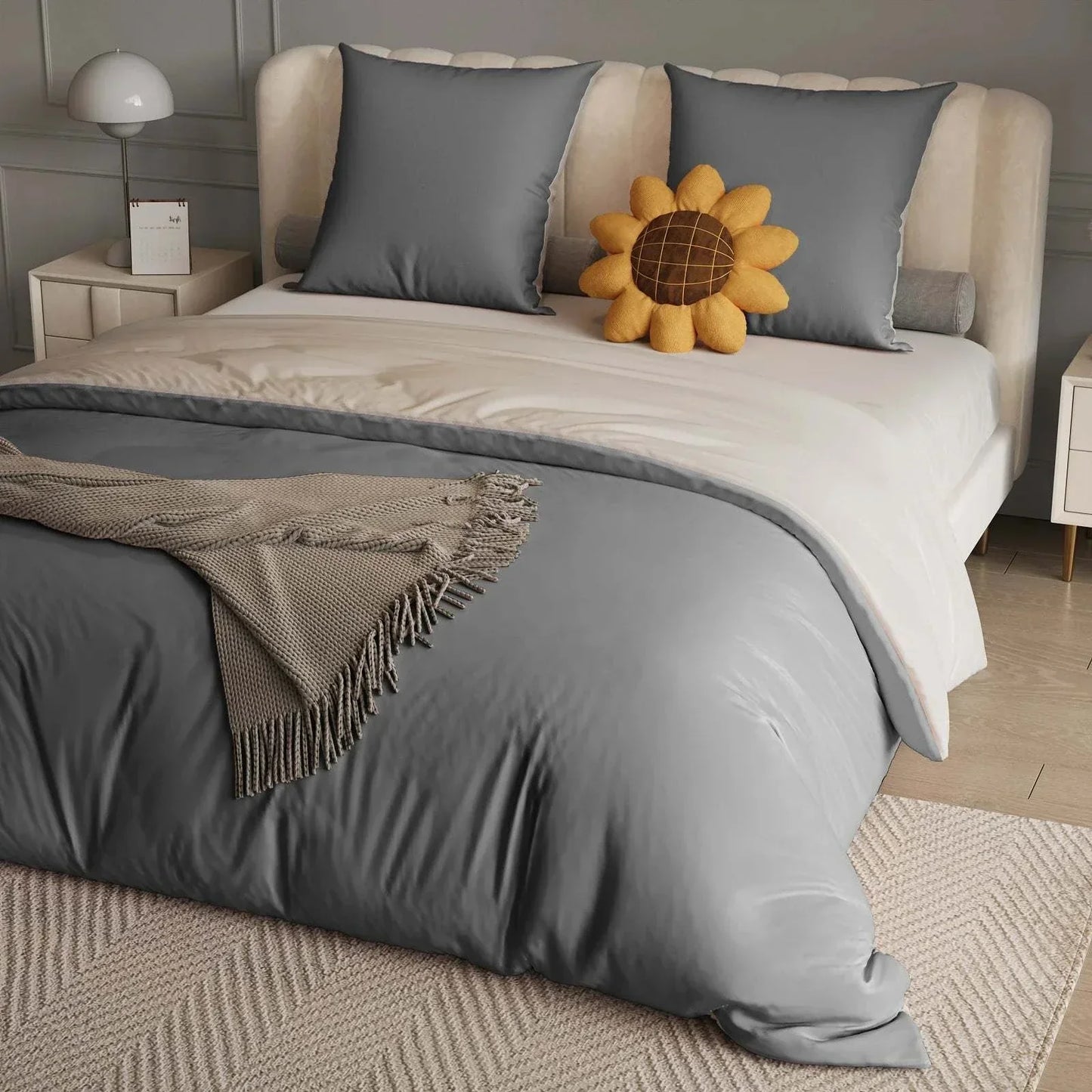 4 Piece Bedding Set for Kids and Adults - Duvet Cover, Sheets and 2 Pillowcases