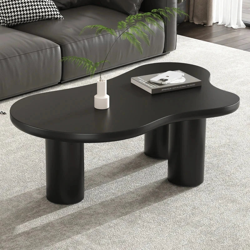 Table Basse 107x66cm - Blanc ou Noir - Design en nuages S547e9dc4bffc4916a69f896f943a448fS