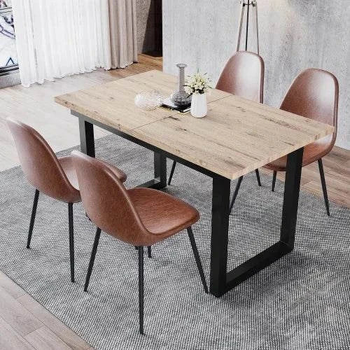 Table Extensible 140-180cm | Table à Manger Métal Moderne | Mobilier Design