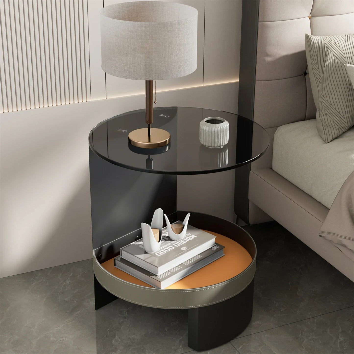 Table d'Appoint Design Verre Trempé 46x46x52cm - Style Moderne Salon S6acefbbb121644148e03c121d1e3db97N