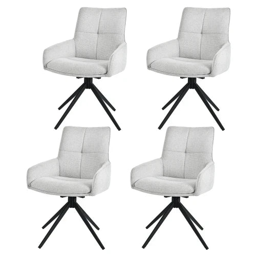 Chaises Salle à Manger ×2/4/6 Pivotantes - Assise Renforcée