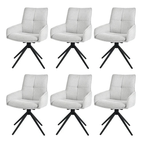 Chaises Salle à Manger ×2/4/6 Pivotantes - Assise Renforcée