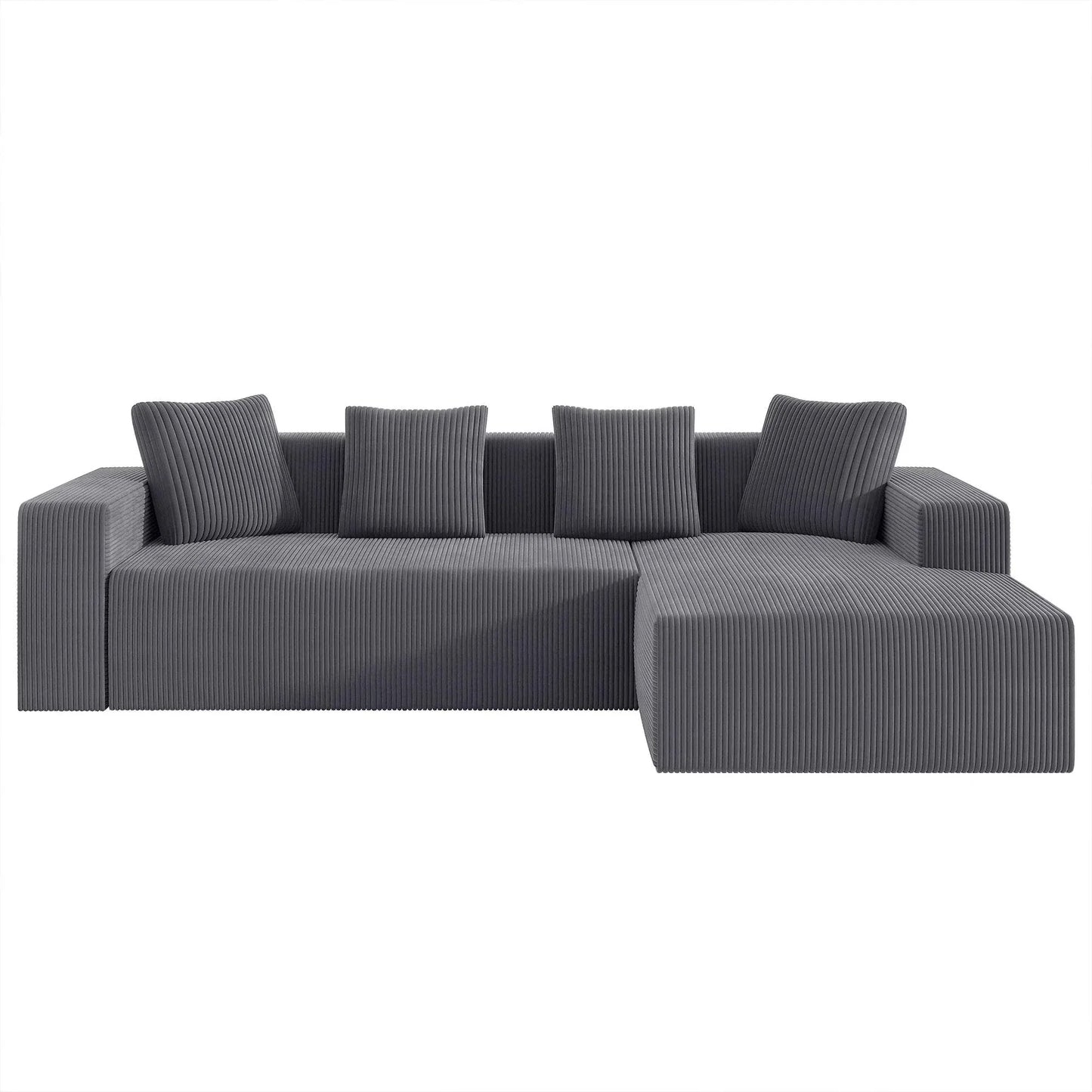 Modular Cloud Sofa L Shape + Cushions | Low Lounge Chair | Modern Upholstered Living Room