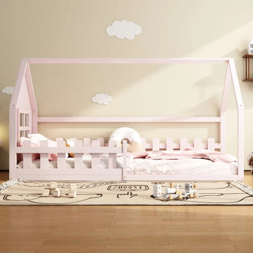 Lit cabane rose Enfant design maison