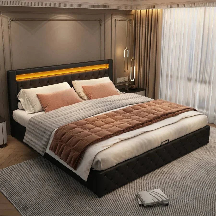 Lit Double Rembourré vintage 180 x 200 cm - 6 variantes