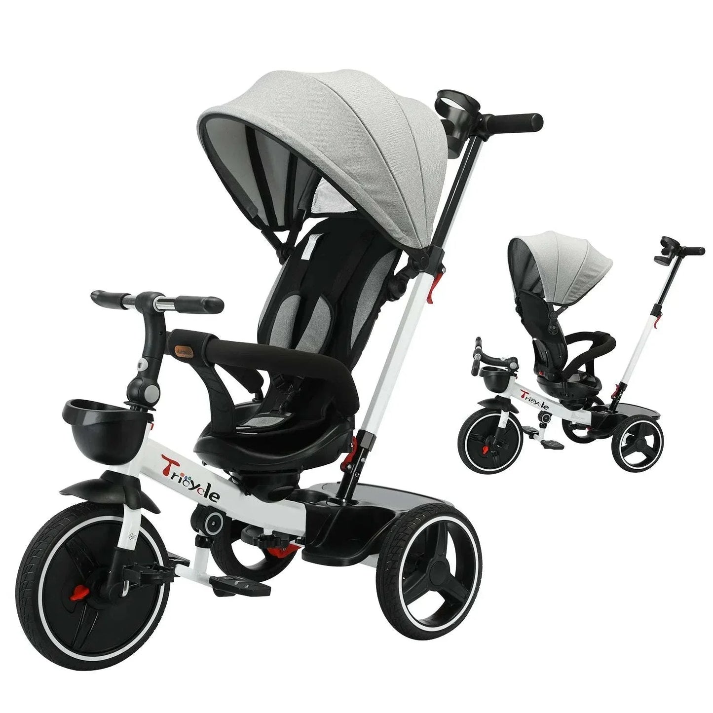5-in-1 Baby Stroller Tricycle | Adjustable Canopy | 1-5 Years | Quick Assembly