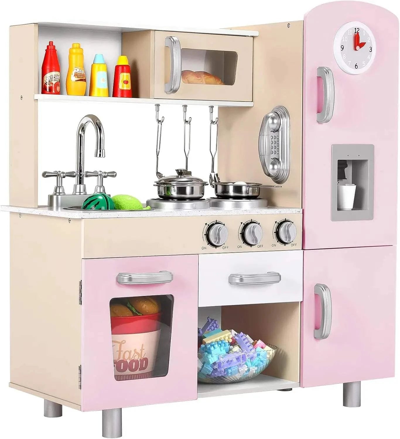 Cuisine Enfant Bois Complète - Dinette Jouet avec Placards pour Tout-Petits S9bebacf81af3439497ff3560c3a7cee0N