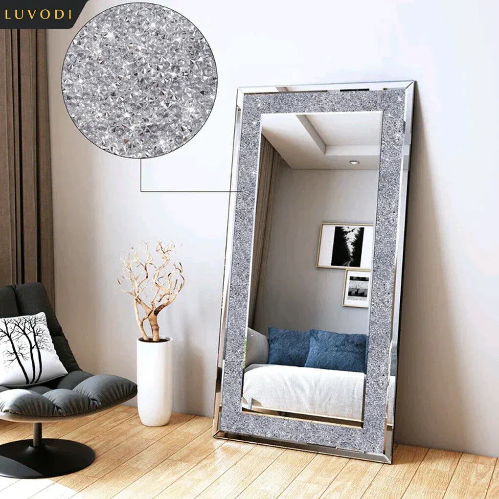 Miroir diamant rectangulaire mural