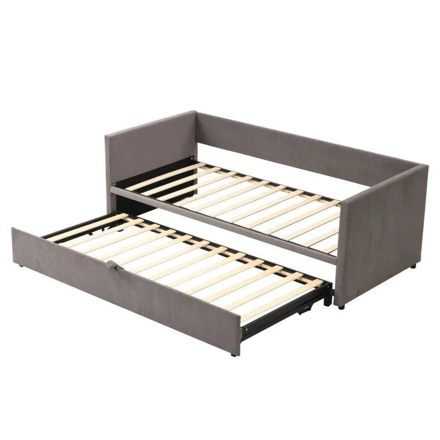 Lit convertible rembourré avec canapé-lit à tiroir 90/180*200 cm avec sommiers à lattes Sa42b1c471acc461ca4456be3abbd11d5e