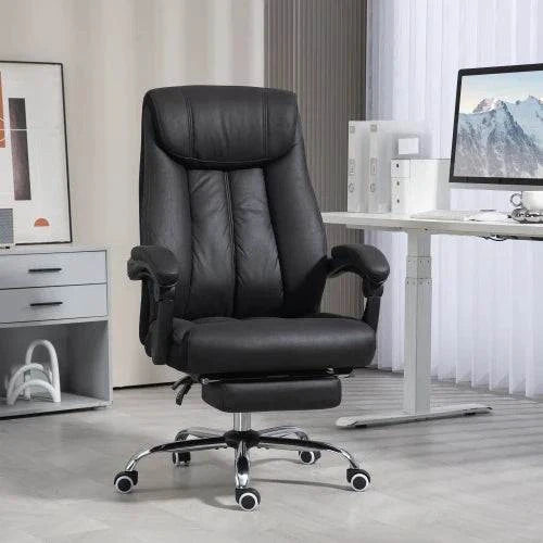 Chaise Bureau Ergonomique Noire | Fauteuil Inclinable Coussin Confort | Siège Bureau Design