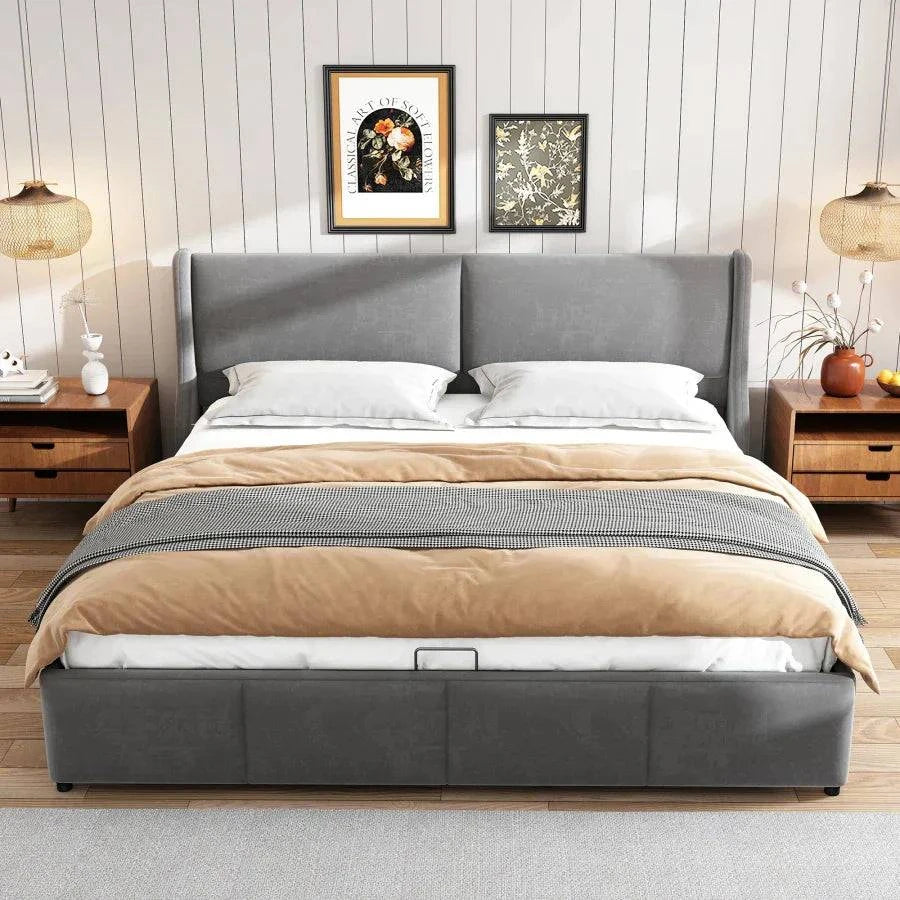 Lit Double Rembourré vintage 180 x 200 cm - 6 variantes