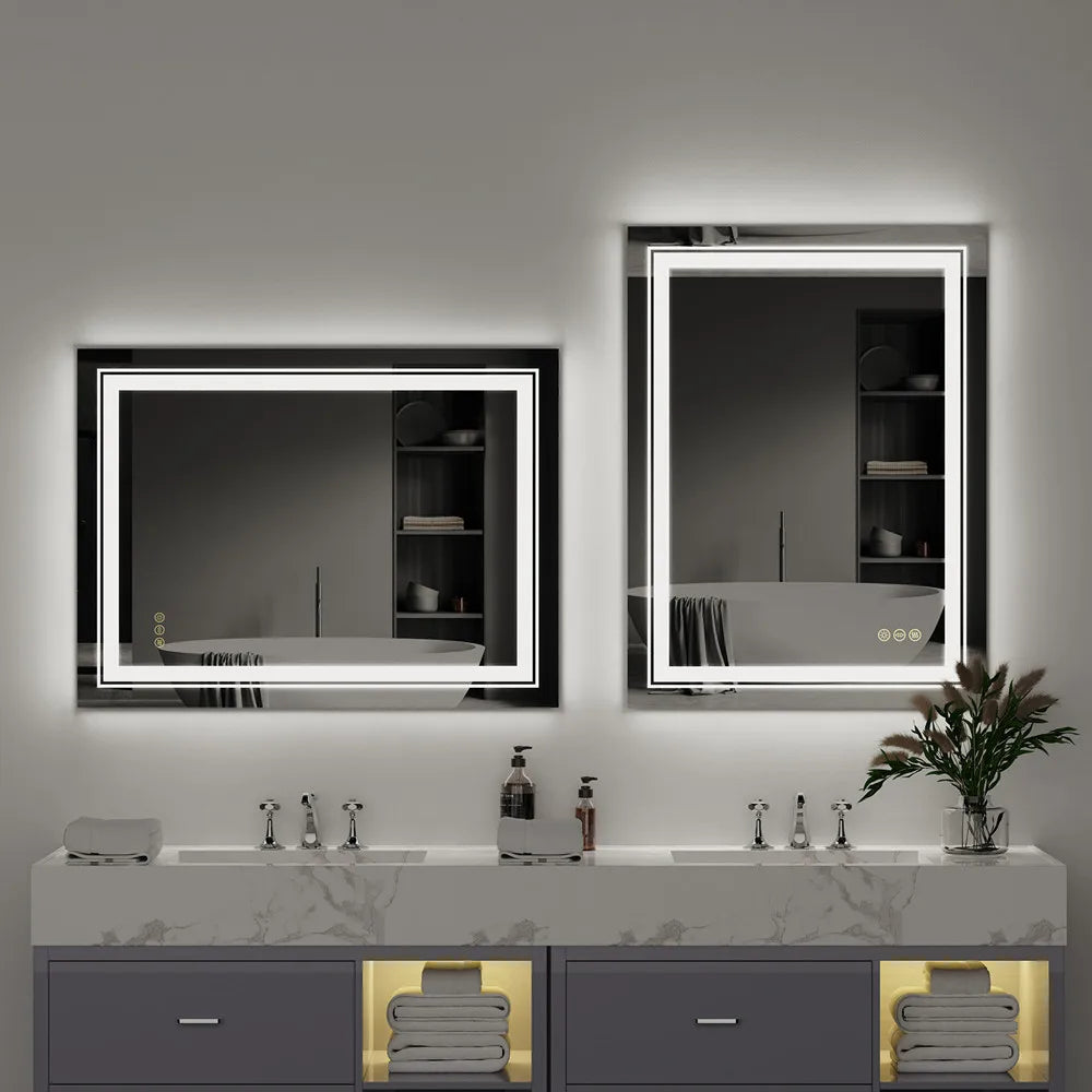 Miroir LED à double lumière Sbc13ed8a5216429c952a8093dc68e8965