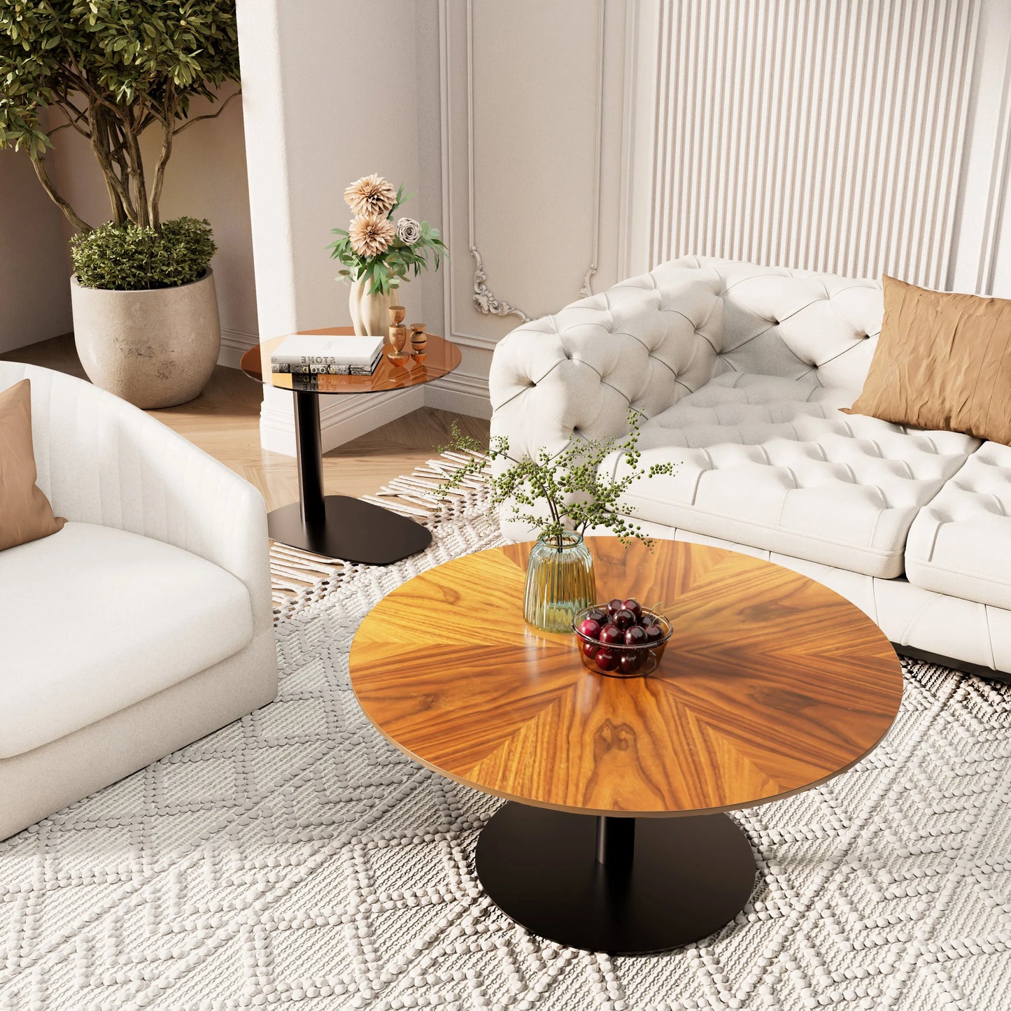 Tables Basses - Modernes Rondes en Bois de Hêtre Sc6eaf2c23438448e9f0bb4b5a3aa4f8cp