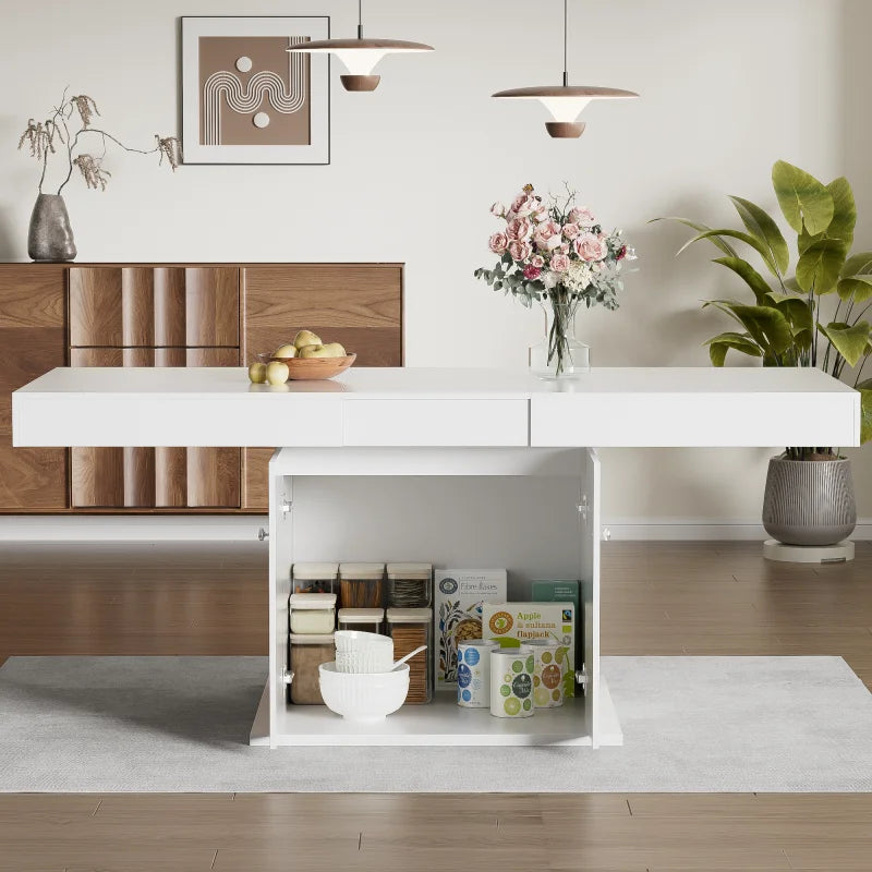 Table à Manger Extensible avec Espace de Rangement Sc7a451ddbfac40e8948aedc5d7568a47Y