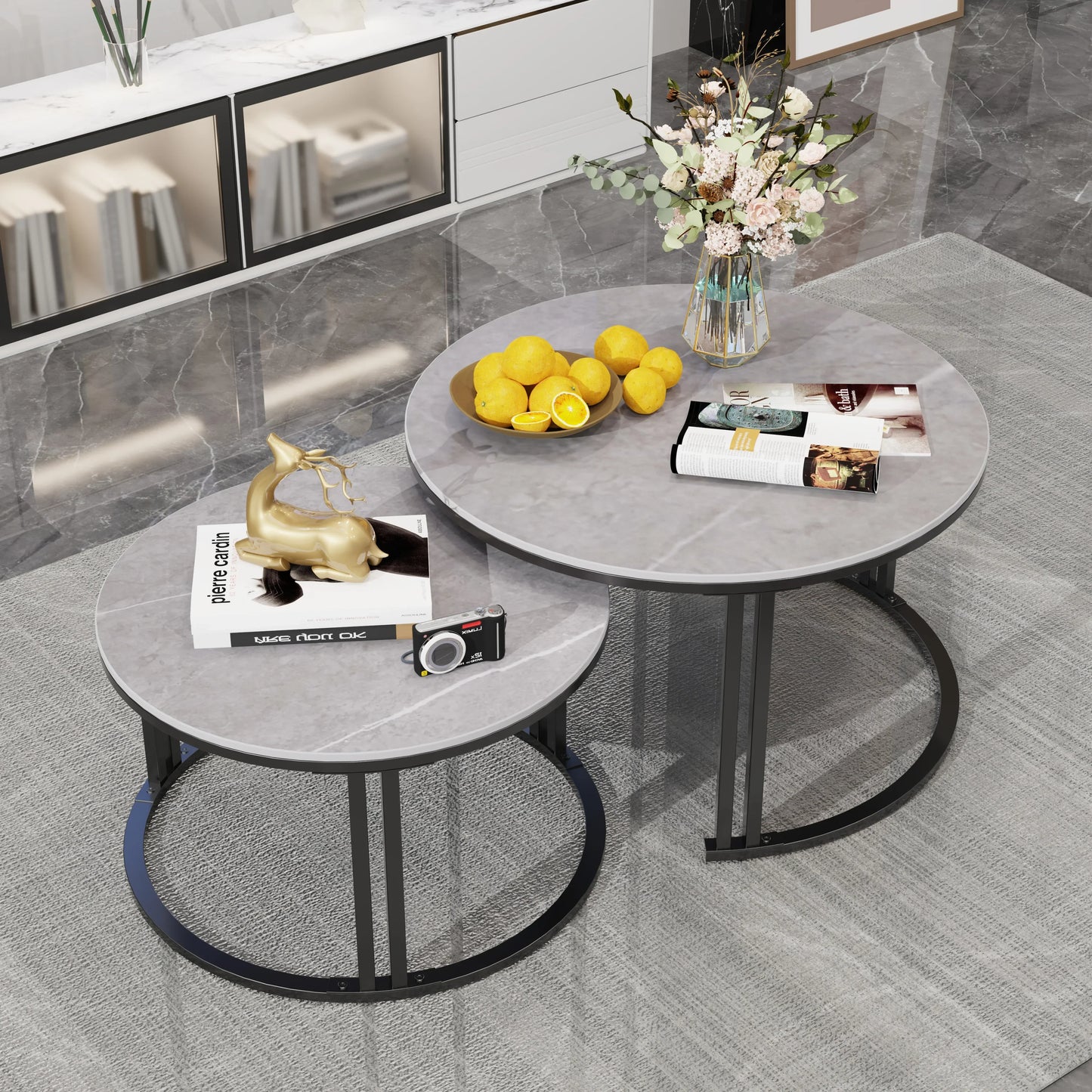 Tables Basses ensemble de 2 Scb57d60944664dd299f8f389e881a31ak