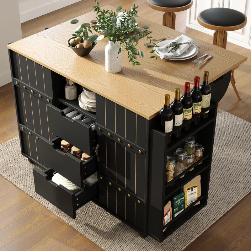 Table Mobile Portes Coulissantes Tiroirs Noir ou blanc