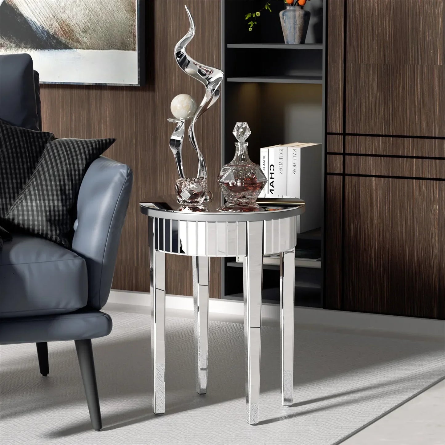 Table d'appoint ronde miroir Sd690bcbab7d145e1aca1f49d77555d832