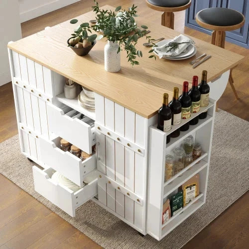Table Mobile Portes Coulissantes Tiroirs Noir ou blanc