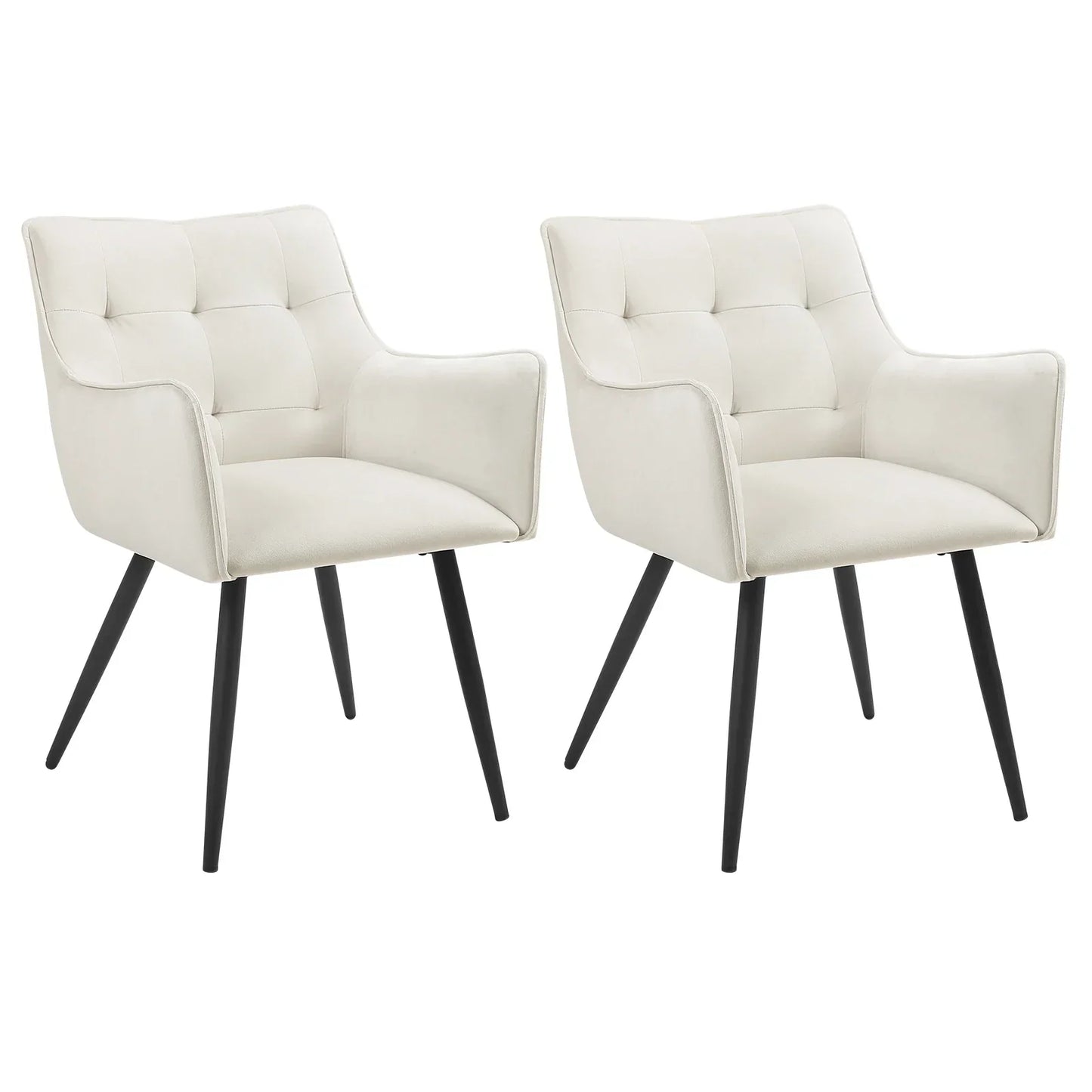 Chaises de Salle à Manger Design - 2 en Velours & Cuir Sfa41854ebaf5450680c7f2cfa411193eH