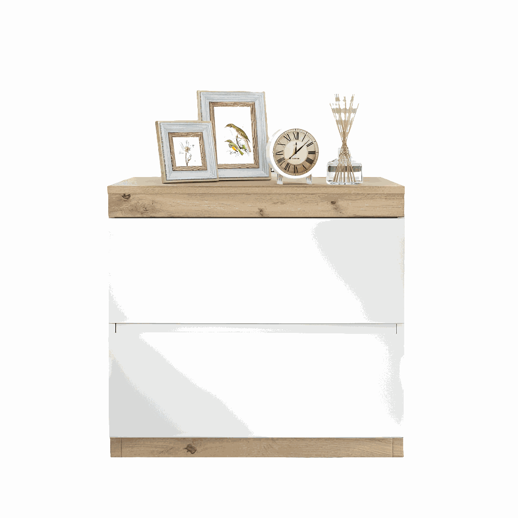 Dressing table set - White oak storage - decor