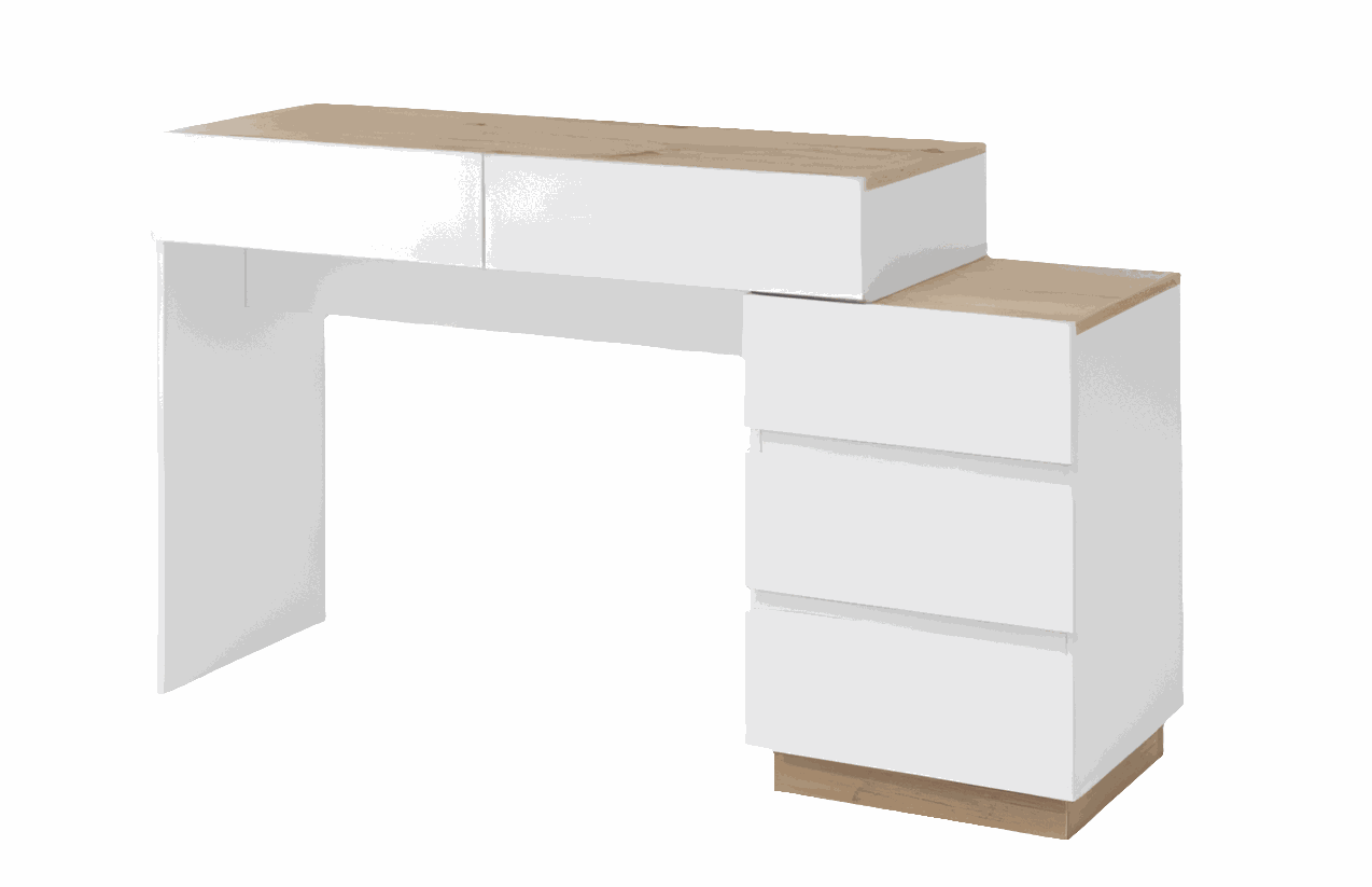 Dressing table set - White oak storage - decor