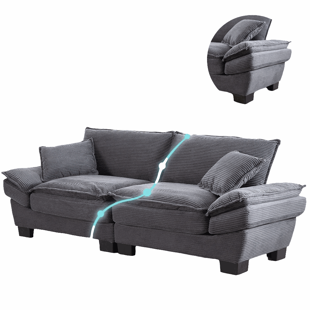 2-Seater Velvet Sofa Bed - Convertible Comfort & Modern Style