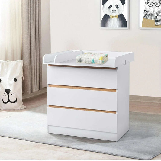 Modern 3-Drawer Baby Chest of Drawers | Storage Furniture | Bedroom Living Room | Contemporary Design