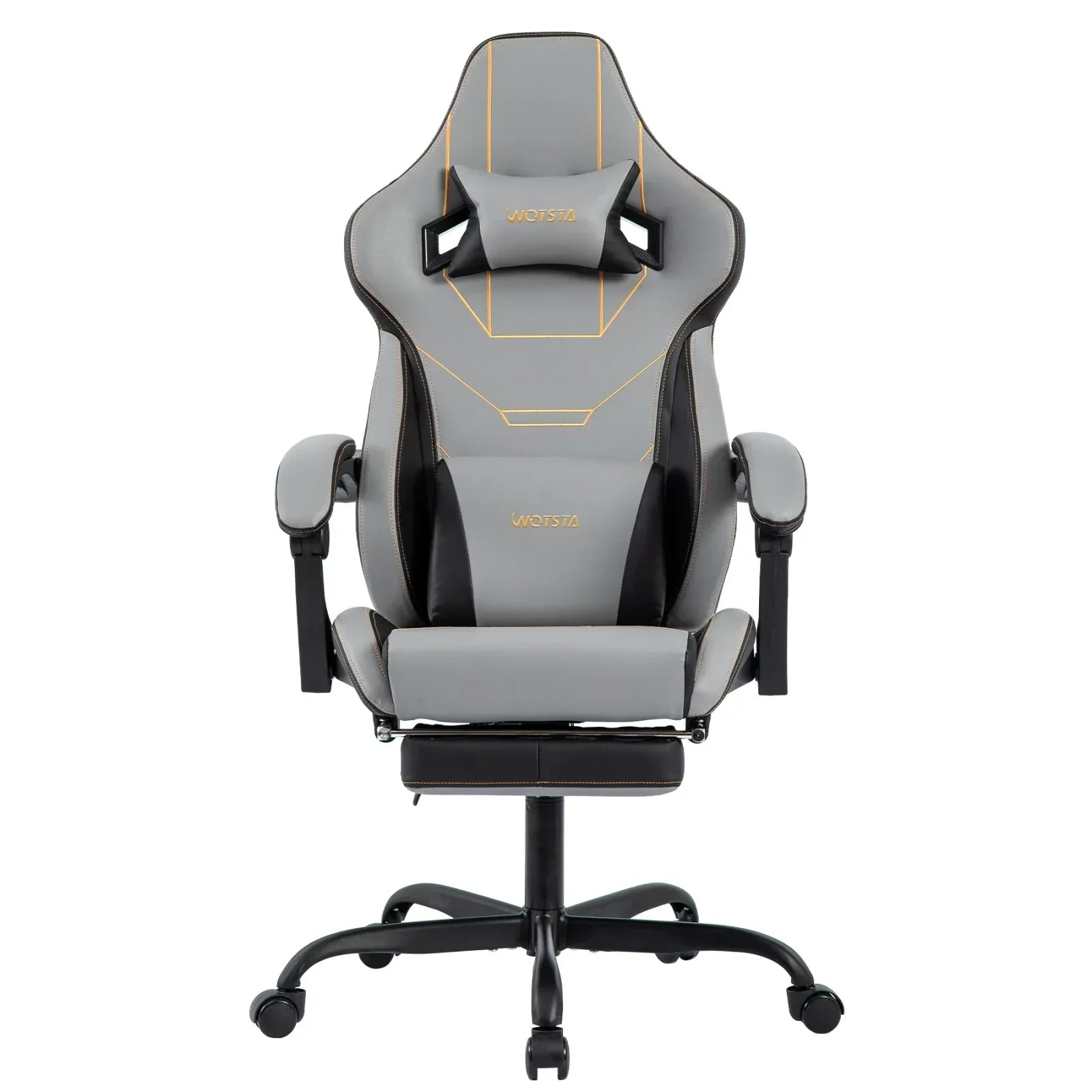 Fauteuil Gaming Ergonomique - Chaise Bureau avec Repose-Pieds Support Lombaire Gris Ae2015c72e308481b9ecaa9636bff2185J