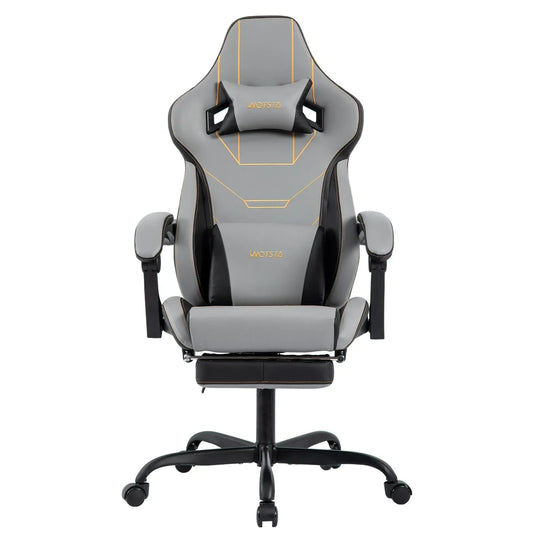 Fauteuil Gaming Ergonomique - Chaise Bureau avec Repose-Pieds Support Lombaire Gris Ae2015c72e308481b9ecaa9636bff2185J
