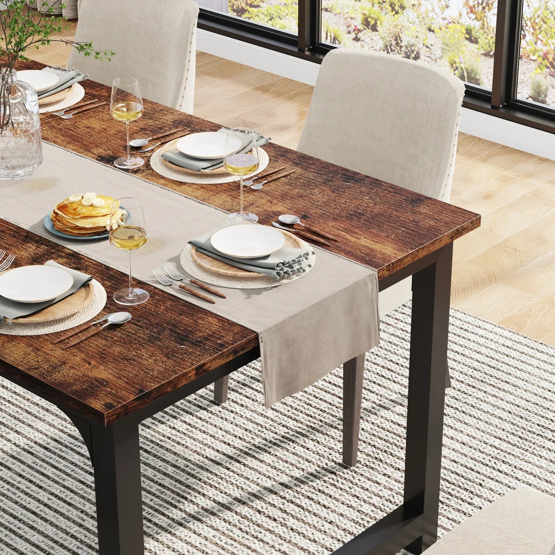 Table à manger en bois massif 63"x31.5" S1c0e19ea9a1a4eda844959058383762eP
