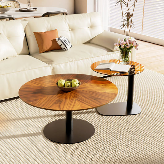 Tables Basses - Modernes Rondes en Bois de Hêtre S4ae9c955e35546acad1b43785a6b6317B