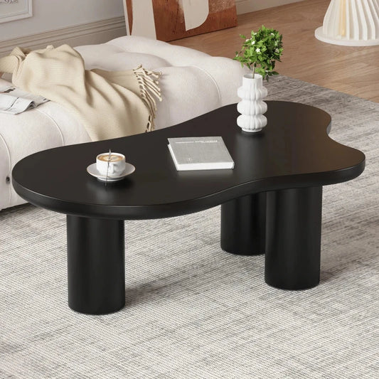 Table Basse 107x66cm - Blanc ou Noir - Design en nuages S62b874eff2e8415db81b91dca5ce949aF