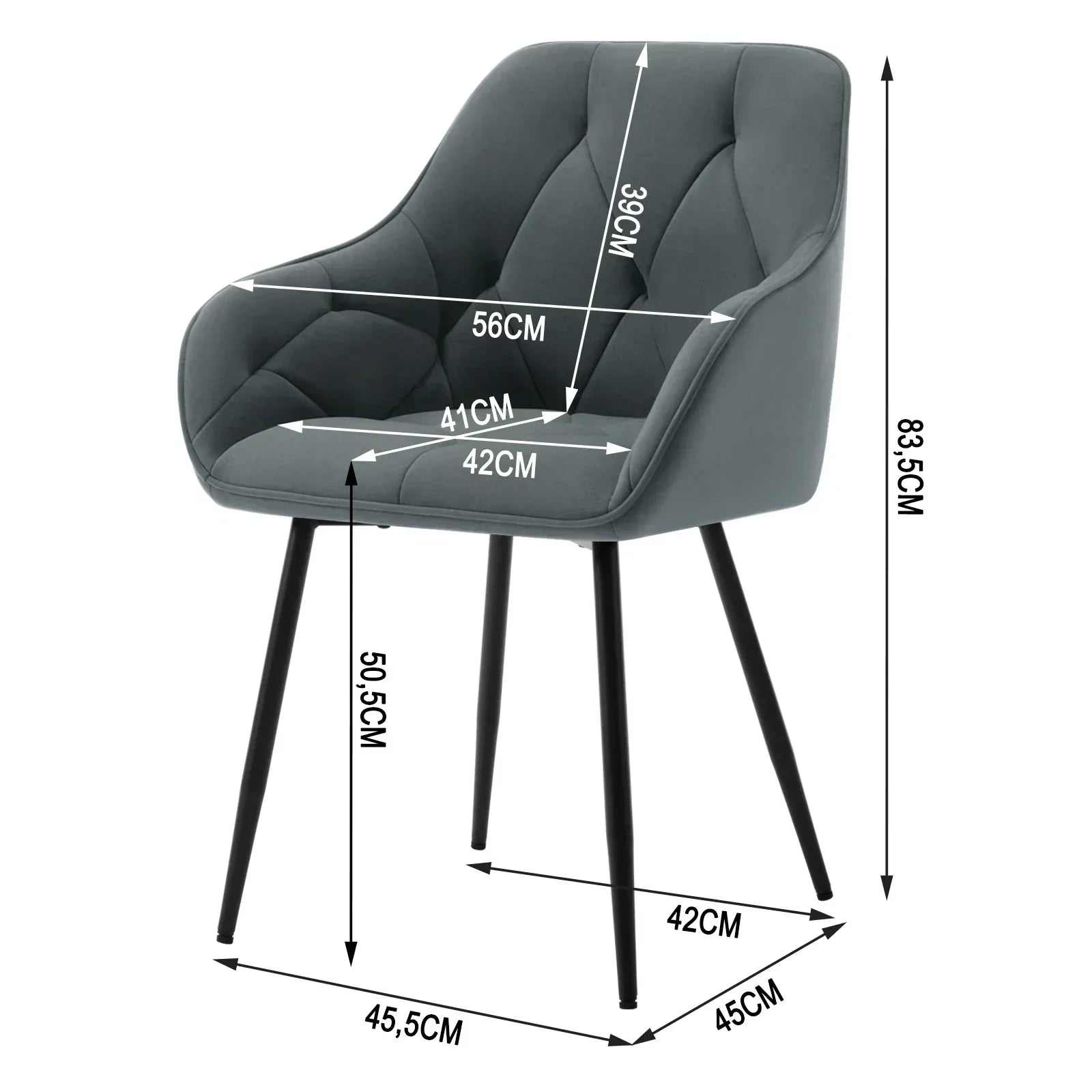 Chaises Ensemble de 2 design élégant 