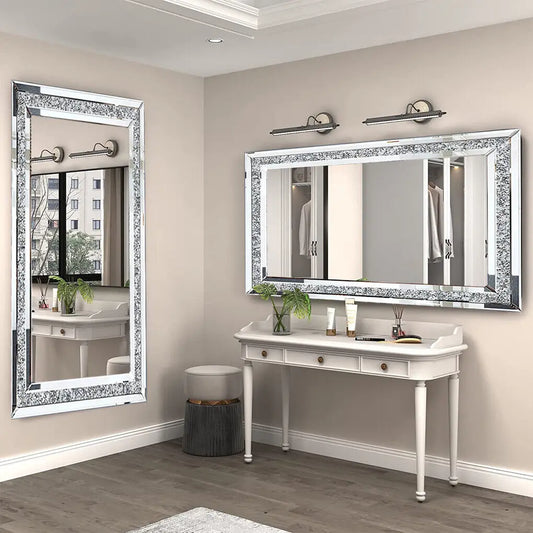 Miroir diamant rectangulaire mural 