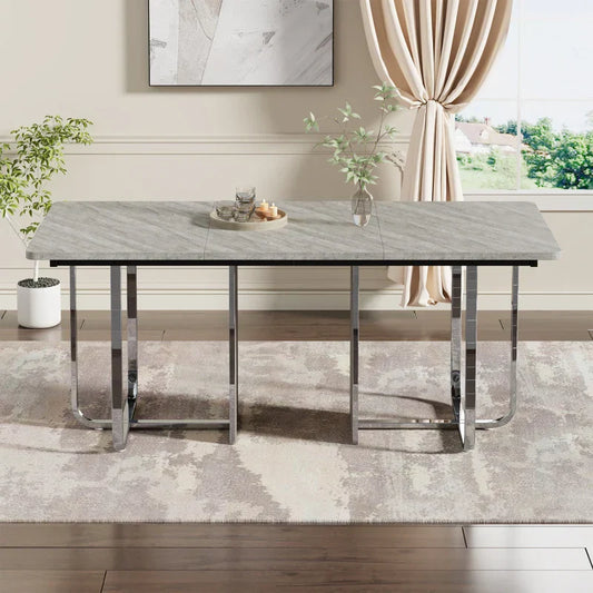 Table Salle à Manger- 6-8 Personnes Pieds Métal Design Moderne S960dd2b76a37404587c16e0ef1afda15I