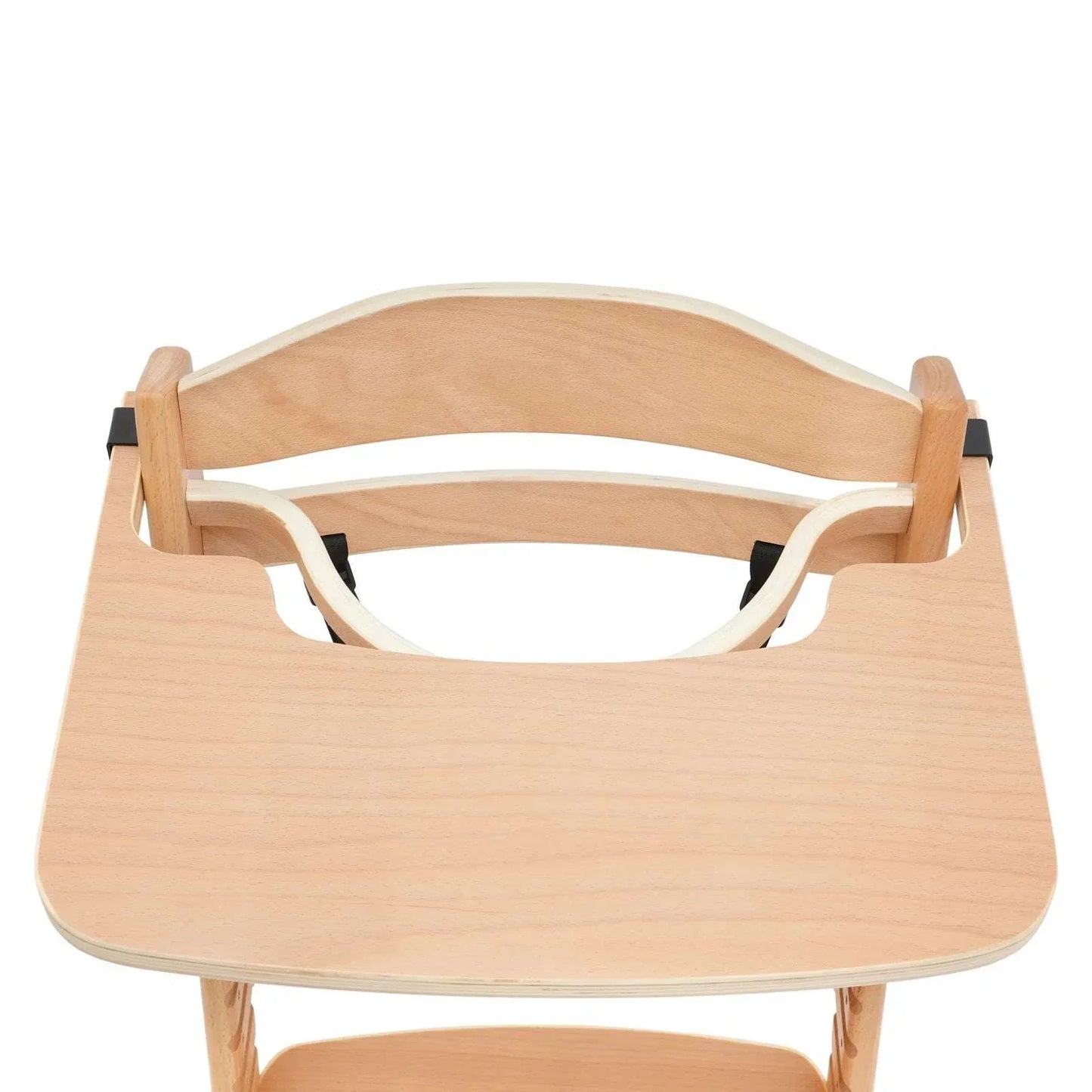 Wooden High Chair for Stairs | Removable Tray | 3-Point Safety Belt | Solid Beech