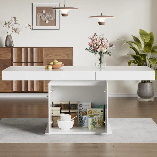 Table à Manger Extensible avec Espace de Rangement Sc7a451ddbfac40e8948aedc5d7568a47Y