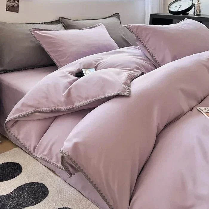 Luxury 3 Piece Duvet Cover Set - Premium Stitched Triangle Set