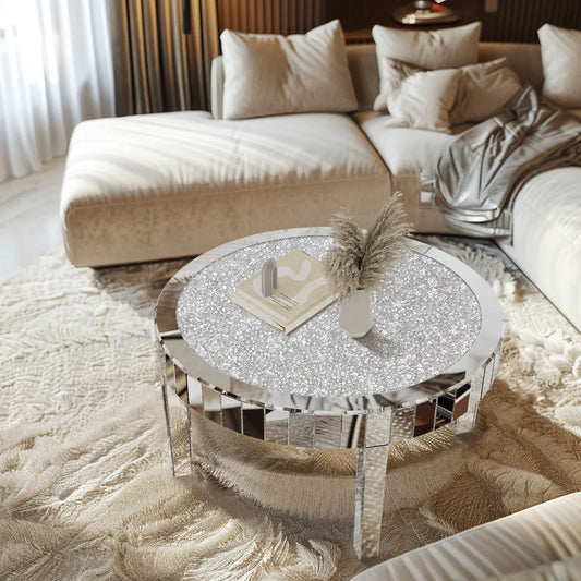 Table Basse Miroir avec Incrustation de Cristal Se5031641f6a149bf9c6fdae9d2aee364R