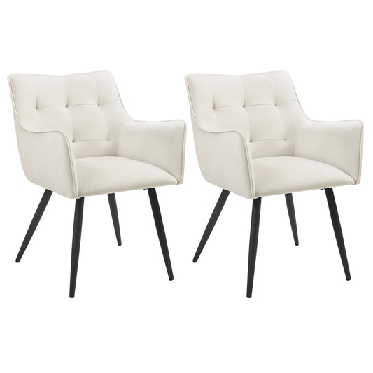 Chaises de Salle à Manger Design - 2 en Velours & Cuir Sfa41854ebaf5450680c7f2cfa411193eH