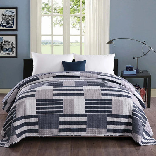 Bedspread - Reversible - Double Colorful Quilted Duvet